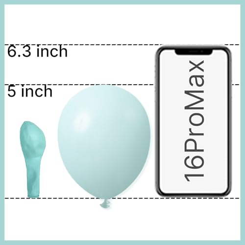 PartyWoo Teal Balloons 50 pcs 5 Inch Small Mini Pastel Teal Turquoise Peppermint Mint Balloons for Graduation Gender Reveal Baby Shower Wedding Anniversary Birthday Party Decorations Mint-Q03 - color: Mint-q03, size: 5 inch