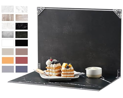 8Pcs 16Patterns Table Top Small Food Background Kit Makeup Product Shooting Backdrop Photo Backdrop Board Product Photography for Mini Items Photography and Video Recording(Small Size 16.5x11.7in)