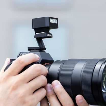 ZENIKO FM01 Single-Contact Folding Hot Shoe Riser,HotShoe Extender Mount Adapter Compatible with ZENIKO F04 F08 ,Godox IM20 IM30 Mini Flash(Note: NO TTL NO HSS)