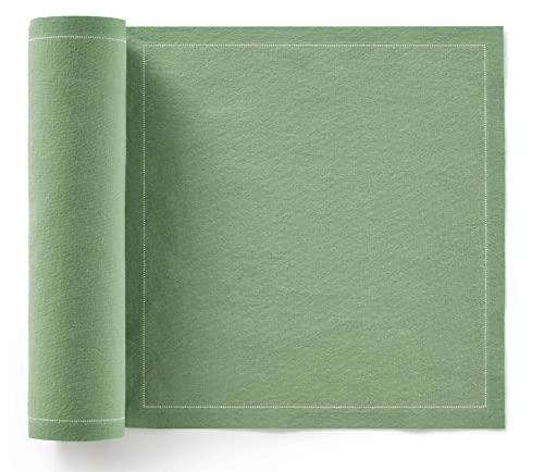 MY DRAP Cotton Luncheon Napkins, Washable and Reusable (25 Napkins, Pistachio) - color: Eucalyptus Green