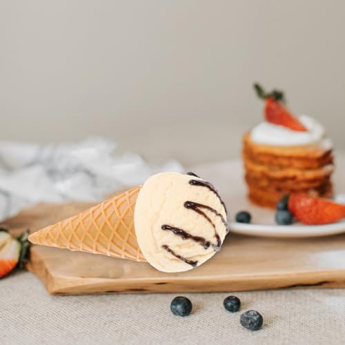 Garneck Fake Ice Cream Cone Prop: Realistic Artificial Vanilla Ice Cream Pretend Food Desset Model for Shop Window Display Home Kitchen Decor Photography
