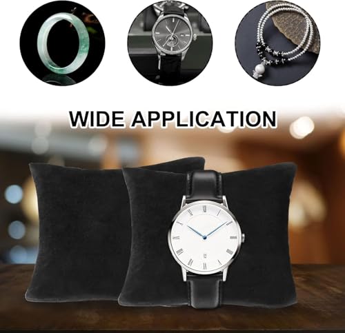 3 pcs Black Velvet Bracelet Watch Pillow Jewelry Displays 3 inch Bracelet Bangle Watch Display Holder
