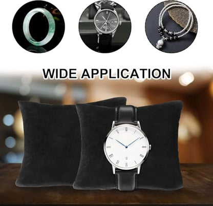 3 pcs Black Velvet Bracelet Watch Pillow Jewelry Displays 3 inch Bracelet Bangle Watch Display Holder