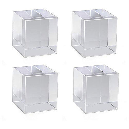 Mirart Clear Acrylic Cube (2" x 2" x 2" - 4 Pack) - size: 2" x 2" x 2" (4 Pack)