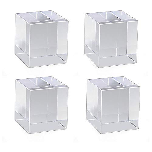 Mirart Clear Acrylic Cube (2" x 2" x 2" - 4 Pack) - size: 2" x 2" x 2" (4 Pack)