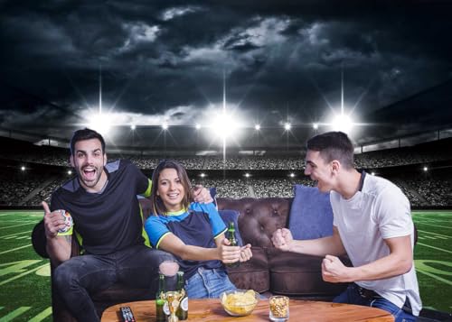 Football Field Backdrop Sports Stadium Photography Background Football Theme Birthday Party Decorations Banner Supplies (120x96inch(10x8FT)) - size: 120x96inch(10x8FT)