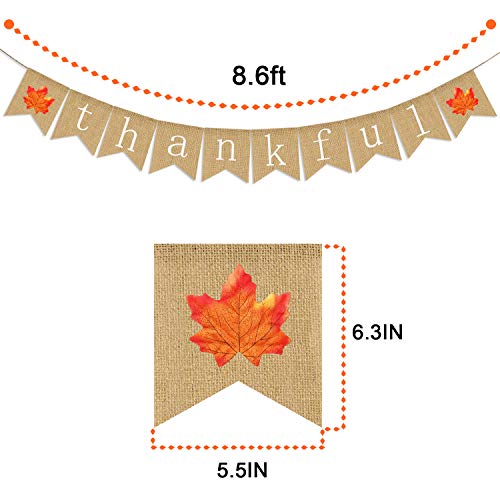 Thankful Burlap Banner | Thankful Burlap Wall Banner| Thanksgiving Banner | Rustic Thanksgiving Decoration | Fall Banner| Thanksgiving Decor