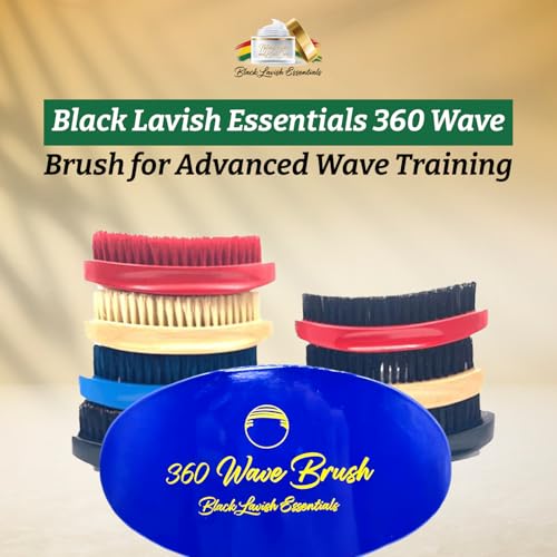 Men’s Hair Brush, Build Deeper Waves, Soft and Hard Boar Bristle Curved Wave Brush, Perfect for Styling Hair (Soft-Brush, Blue) - color: Royal Blue, size: Soft Brush