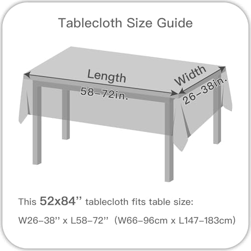 maxmill Linen Textured Rectangle Tablecloth Water Resistant Wrinkle Free Spill-Proof Stain Proof Table Cloth for Dining Room Decoration Banquet Party Wedding Holiday Dinner, 52 x 84 Inch Sage Green - color: Sage Green, size: 84" x 52" (Rectangular)