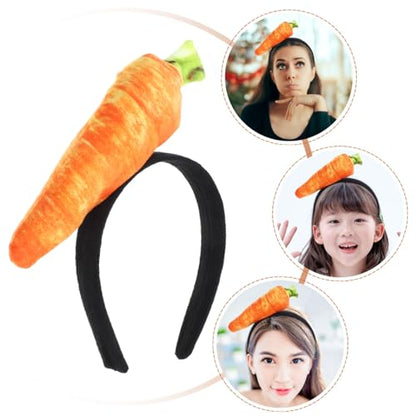 SHOWERORO Easter Carrot Headband for Women Cute Costume Accessory Vegetable Design for Parties Photo Shoots and Cosplay Events Comfortable Hair Hoop for Festive Celebrations