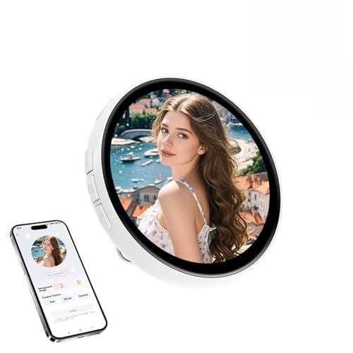 Customizable LED Badge with APP Control – HD Touch Screen for Photos, GIFS & Videos, 8-Hour Battery, Dynamic Light Effects, Clip-On Fashion Accessory for ACG & Idol Fans White - color: White