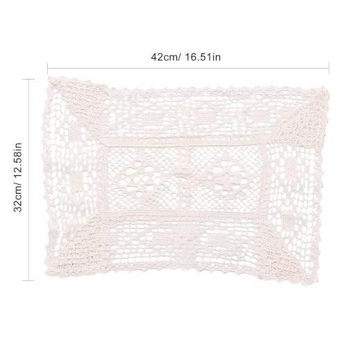Simple Cotton Crochet Lace Tablecloth for Home Decor Dinner Table Wedding Outdoor Picnic Decorative Doilies Photo Props for Cake Dessert Food Styling