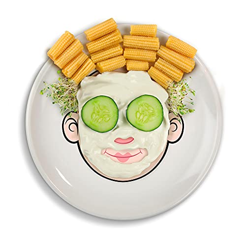 Genuine Fred MS. FOOD FACE Kids' Ceramic Dinner Plate - style: MRS. FOOD FACE