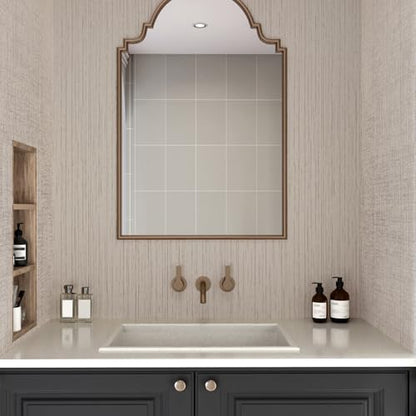 CRE8TIVE Cream White Grasscloth Peel and Stick Wallpaper Textured Grasscloth Wallpaper Removable Fabric Linen Wall Paper Self Adhesive White Contact Paper for Cabinets Countertops Bedroom Wall 12"x80" - color: Cream White, size: 12" x 80"