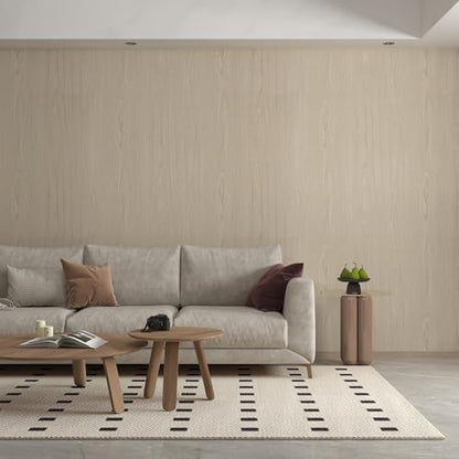 16"x118" Beige Wood Grain Contact Paper Self Adhesive No Bubbles Light Oak Faux Wood Look Peel and Stick Wallpaper Removable Cover Waterproof Countertop Cabinet Vinyl Wrap for Table Drawer DIY - color: Beige, size: 15.7" x 118"
