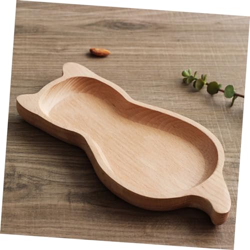 Japanese Style Wooden Snack Tray Natural Beech Wood Dessert Plate for Snacks Fruits and Photography Props Safe Odorless and Kitchen Accessory