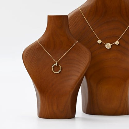 Solid Wood Jewelry Bust Necklace Display Showcase Jewelry Necklace Stand Display Holder(H8.07) - color: H1