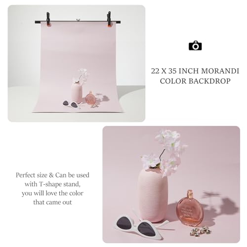 8PCS Flat Lay Backdrop Paper with T-Stand, 22x34 Inch Double Sided Wooden Marble Photography Backgrounds Paper, 8 Packs 16 Pattern Photo Props Rolls for Food Product Tabletop Blog Pictures - color: T1+8P