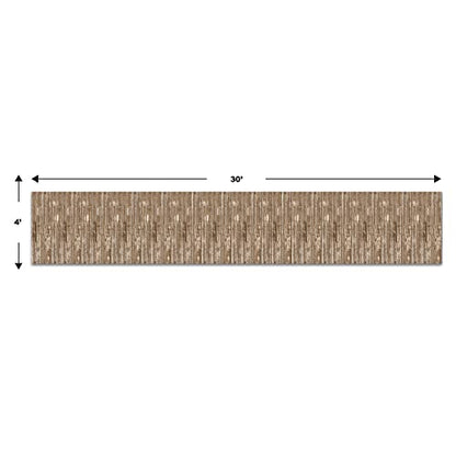 Beistle Western Barn Siding Wall Backdrop, 4’ x 30’ - Rustic Farm Backdrop, Photo Backdrop, Barnyard Background, Weathered Barn Decor, Easy to Adhere Wall Covering, Photography Background - style: Barn Siding