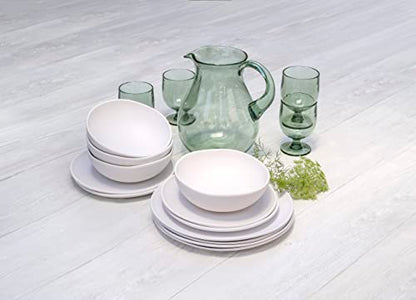 Matte Craft Coupe Round Platter, 14 x 1”, Pure Melamine, Indoor/Outdoor, White