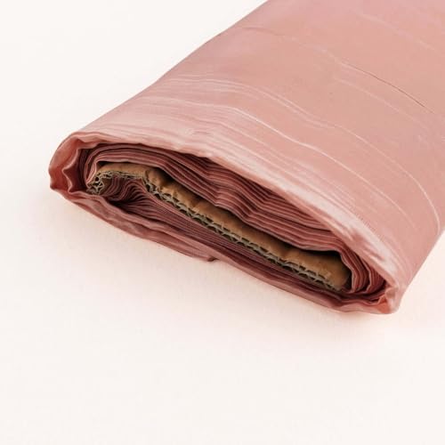 Efavormart 54" x10 Yards Dusty Rose Accordion Crinkle Taffeta Fabric Bolt for Wedding Birthday Party Dance Event Decoration - color: Dusty Rose