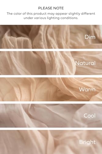 Ling's Moment Luxury Cloth Wedding Napkins - 19x19 Inch Reusable Cheesecloth Linen Napkins for Wedding Reception, Bridal Shower, Dinner Table - Washable, Durable (Set of 10), [Warm Sand] - color: Wht-warm Sand