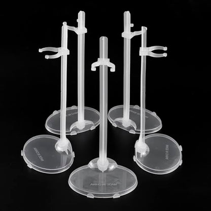 E-TING Transparent Dolls Holder Stand Support for 9inches-12inches Dolls - Pack of 10