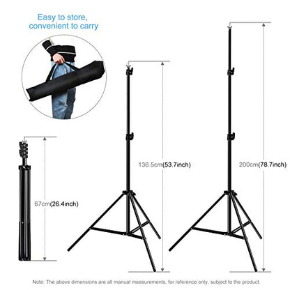 PULUZ Photo Background Support System with 9.5x6.5ft/300x200cm Backdrop Stand Kit, Portable greenscreen Background and Blue Red Backdrop for Photography, Video Shooting, Live Streaming, Party - size: 9.5x6.5 Ft Backdrop Kit