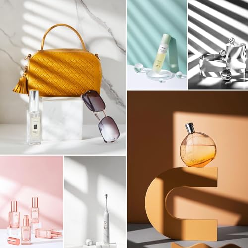 Yoocheese Product Photography Photo Props: Food Jewelry Make-up and Small Product Flat Lay Photoshoot Backdrops - 2pcs Light and Shadow Boards for Table Top Product Phogography(12x11.5inch)