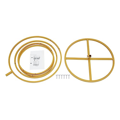 5.02FT Gold 4 Round Hoop Backdrop Stand, 4-Tier Detachable Wedding Metal Flower Arch Kit Frame for Photo Booth Background, Flower Display Background Decoration for Birthday Party - style: Round