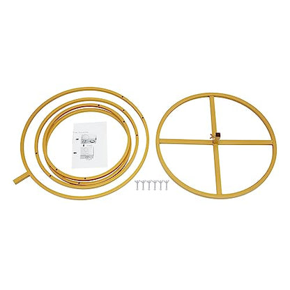 5.02FT Gold 4 Round Hoop Backdrop Stand, 4-Tier Detachable Wedding Metal Flower Arch Kit Frame for Photo Booth Background, Flower Display Background Decoration for Birthday Party - style: Round