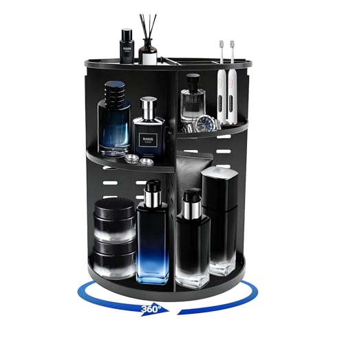 360 Rotating Mens Organzier,Cologne Organizer for Men,Perfume Organizer,Mens Bathroom Organizer,Cologne Stand,Perfume Stand,Bathroom Organizer for Men,Dresser Counter Organizer for Bedroom