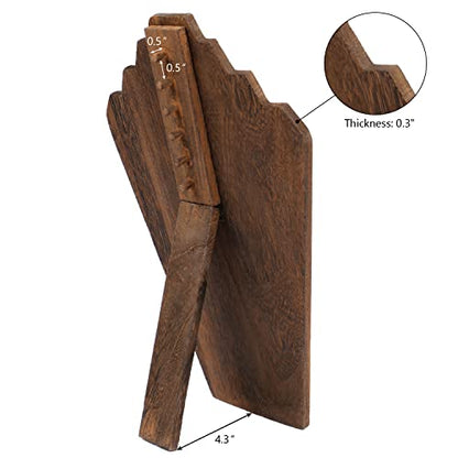 Ikee Design 2 Pcs Lightweight Wooden Necklace Display Bust Easel Jewelry Display for Shows, Necklace Stand, Brown Color, 8.3 W x 4.3 D x 13 H in - color: Brown