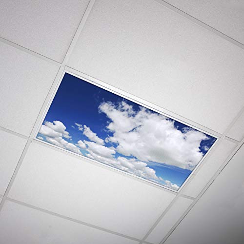 OCTO LIGHTS Fluorescent Light Covers Cloud Sky Panel for Ceiling Lights, Light Covers for Ceiling Lights Classroom 2x4 (22.38"x46.5") Backlit Film Insert for Fluorescent Light Fixtures (Pack of 1) - color: Breathtaking Stratocumulus, size: 1pk