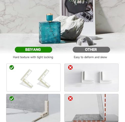 BEIYANG 2 PCS Photo Backdrop Boards with 2 PCS Brackets for Flat Lay or Food Photography Background - color: Marble+ Grey
