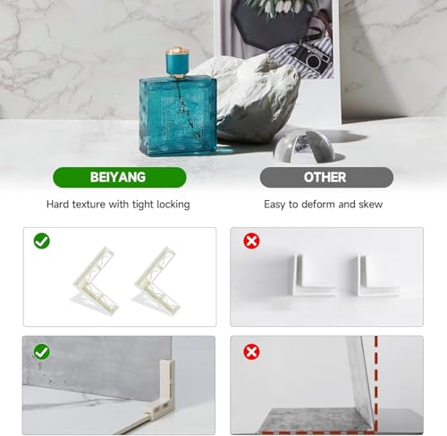 BEIYANG 2 PCS Photo Backdrop Boards with 2 PCS Brackets for Flat Lay or Food Photography Background - color: Marble+ Grey