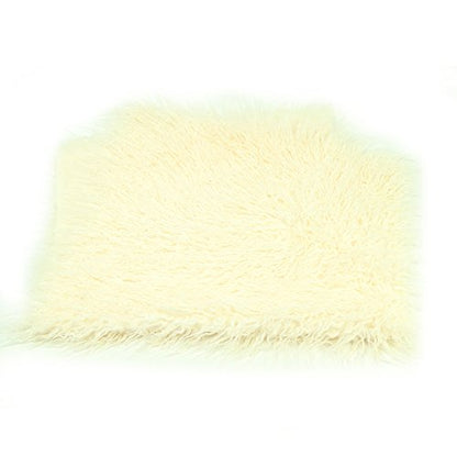 Newborn Photo Props Faux Fur Soft 29.5x19.7 inch Baby Boy Girl Photo Blanket Studio Backdrop Photo Mat White - color: 29.5x19.7 Inch White