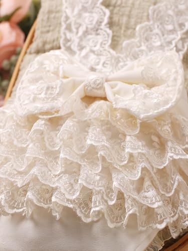 Ylsteed Newborn Photography Outfits Girl Newborn Photography Props Lace Romper Baby Photo Shoot Outfits Girls Photo Props (Strap Style - Beige) - color: Beige
