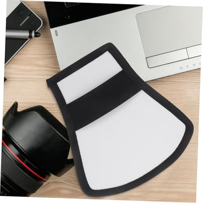 TEHAUX Universal Two Sides Flash Diffuser Softbox Reflector 7.87X7.28 Inch with Elastic Band Compatible with Speedlight 430Ex Ii 580Ex 600Ex Yn568Ex Yn565Ex Yn560 Ii Photography Light Modifier