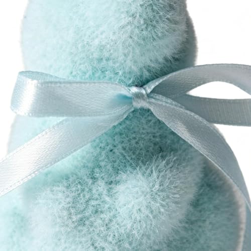 Bunny Tree Topper,Spring Festival Moss Rabbit Ornament - Flocking Bunny Topper,for Home Farmhouse Party Mantel Cabinet Porch Basket Gathering Celebration - color: Blue