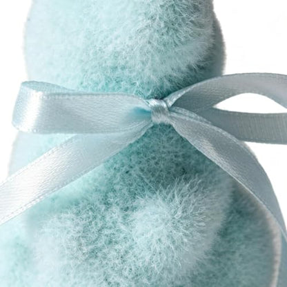 Bunny Tree Topper,Spring Festival Moss Rabbit Ornament - Flocking Bunny Topper,for Home Farmhouse Party Mantel Cabinet Porch Basket Gathering Celebration - color: Blue