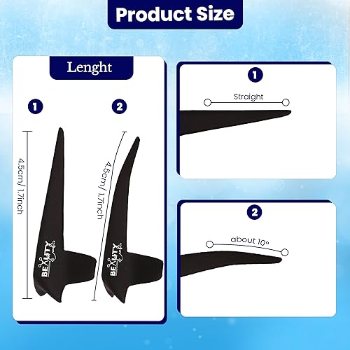 Beauty & Crafts 2PC Pro Hair Parting & Sectioning Rings-Stainless Steel Finger Tool for Precise Hair Styling and Extension Installations - Straight & 1 Curved Ring with Carrying Box (Black) - color: Ring Black