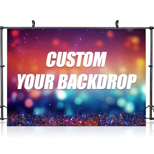 Custom Backdrop Personalized Backdrop Picture Customize Customized Back Drop Banner Custom Made Photo Backdrops Customizable Design Your Own Logo for Photography Gift Christmas Birthday (5x8FT) - size: 5x8FT