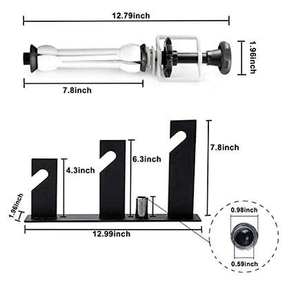 ZLY 3 Roller Wall Mounting Manual Background Support System,Photo Background Ceiling Holder,for Home Studio Live Stream Game Video, Including 2 Double Hooks, Expand Bars,3 Chains,Eight Screws