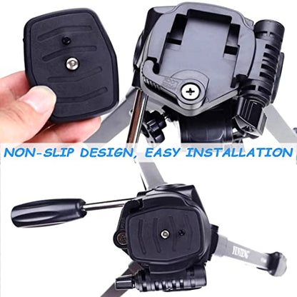 43mm (1-11/16") Quick Release Plate, Universal Tripod Mount Adapter with Anti-Twist Lock for 43x43mm Square Socket Tripod Heads - size: 43 MM