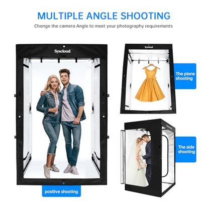 Photo Studio Light Box, 47"x39"x78" Professional Dimmable Shooting Tent Kit with 640 LEDs Lights & 3 Kinds Double-Sided Color Backgrounds for Large Product Photography - size: 47x39x78inch