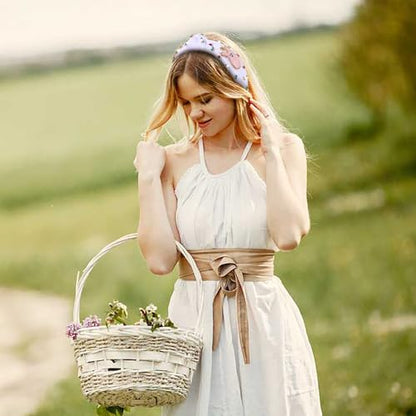 NVENF Easter Headband for Women Beaded Easter Rabbit Bunny Headband White Pink Crystal Pearl Knotted Hairband Happy Easter Hair Accessories Spring Holiday Headwear Outfits Gifts (Bunny A - White) - color: Bunny A - White