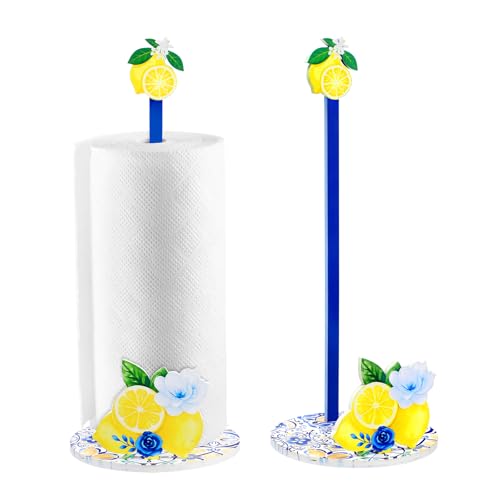 Namalu Capri Lemon Paper Towel Holder Capri Lemon Kitchen Decor Kitchen Fun Paper Towel Holder Dispenser for Bedroom Toilet Countertop Decor - style: Capri Lemon