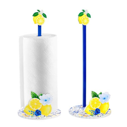 Namalu Capri Lemon Paper Towel Holder Capri Lemon Kitchen Decor Kitchen Fun Paper Towel Holder Dispenser for Bedroom Toilet Countertop Decor - style: Capri Lemon