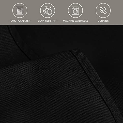 Utopia Kitchen Square Table Cloth 2 Pack(54x54 Inches, Black), Tablecloth Machine Washable, Polyester Table Cover for Dining, Buffet Parties, Picnics, Events, Weddings and Restaurants - color: Black, size: 2 Pack 54x54 Inch Tablecloth